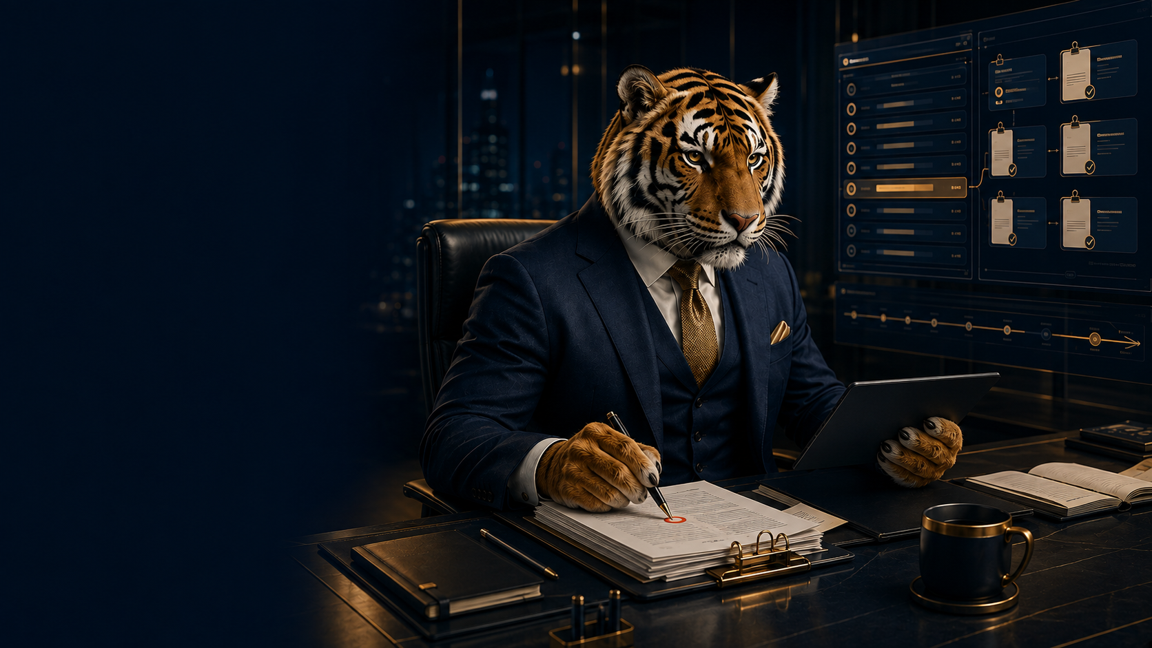 Tiger controller documenting accounting exceptions